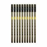 Tin Feadog Nickel Whistles, Black Top - Box Of 10. Fixed Price $87.19.