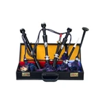 Scottish Great Black Bagpipe Full Size With Silver Mounts + Hard Case. Fixed Price $149.00.