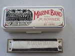 Vintage Hohner Marine Band 1896 Harmonica Key Of * Hand Made Germany. Fixed Price $20.00.