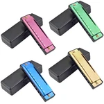4PCS Key Of 10 Hole Tones Titanium Color Harmonica With Case For Beginne.... Fixed Price $21.38.
