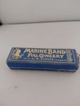 Vintage M. Hohner Marine Band Full Concert Harmonica Key Of Original Box. Fixed Price $15.00.
