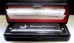 Everjoys 10-HOLE Diatonic Harmonica Key Blues Harp With Case & Instructions. Fixed Price $15.99.