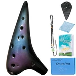 Dhwebwlp 12 Hole Ocarina Instrument With Song Starry Blue & Purple Black. Fixed Price $38.76.