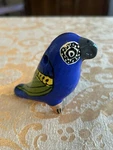 Mexican Tonala Ocarina/flute/whistle Art Pottery Folk Red Clay Parrot 3.25". Fixed Price $15.00.