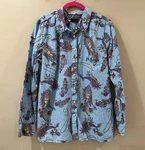 Talbots Women's Dazzling Paisley Button Down Top Colorful Preppy Boho Large. Fixed Price $19.99.