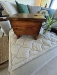 Antique Wood Classic Chest Shoe Shine Box Solid Brown 12X8X10. Fixed Price $55.00.