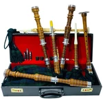 Natural Black Watch Scottish Highland Bagpipes Full Silver Mounts Free Hard Case. Fixed Price $269.99.