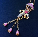 Wind Chime Candle Lantern Jingle Bells Garland Betsey Johnson Christmas Necklace. Fixed Price $12.99.