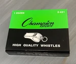 12 Champion Sports Metal Whistle-silver Color Heavy Duty. Fixed Price $34.00.