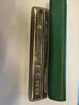M. Hohner Echo Harmonica 2409 Key Silver Metal With Case. Fixed Price $25.00.