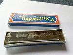 Schylling Harmonica Silver & Green Instrument W/ Case Vintage Folk Musical. Fixed Price $10.99.