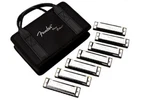 New Fender 7-PACK Of Blues Deluxe Harmonicas & Carrying Case, 099-0701-049. Fixed Price $79.99.