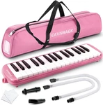 32 Melodica Air Piano Keyboard Pianica W/ Tubes Mouthpieces Bag Pink. Fixed Price $26.79.