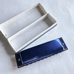 Toysmith 2003 Harmonica Blue 10 Hole Musical Instruments 4 Inch With Box. Fixed Price $10.99.