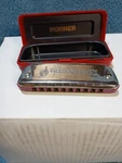 Hohner Golden Melody 542 Harmonica Made Germany Key Of C- With Original Case. Fixed Price $23.00.