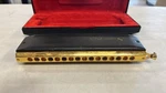 Hohner Super 64X Chromatic Harmonica - Octaves Gold/black With Case. Fixed Price $325.66.