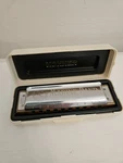 Vtg Hohner Marine Band Harmonica #1896/20 Key Of- W/case Germany. Fixed Price $25.00.