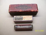 Vintage M. Hohner Marine Band Harmonica Key Of NO.1896 W/ 2 Boxes +global Ship. Fixed Price $18.00.