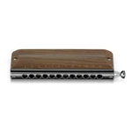 Suzuki Chromatic Harmonica G-48W Gray Gore Series Wooden Cover Model In Box. Fixed Price $285.40.