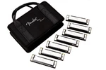 Genuine Fender Blues Deluxe Harmonica, Set Of 7, With Case 099-0701-049. Fixed Price $79.99.