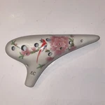 Ocarinawind 12 Hole Ceramic Tenor Bird Loves Flower White. Fixed Price $32.00.