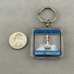 Kennedy Space Center Shuttle Double Sided Souvenir Keychain Ring #60236. Fixed Price $17.50.