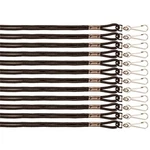 Champion Dozen Pack (12) Heavy Nylon Coaches Whistle / Key Lanyards, 22", Black. Fixed Price $15.99.
