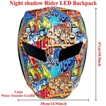 Graffiti Shadow Motorcycle Led Knight Backpack Laptop Bag Programming. Fixed Price $89.98.