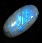 20 Ct 100% Natural Blue Fire Rainbow Moonstone Oval Cabochon Gemstone TZ=009. Fixed Price $6.29.