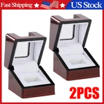 2X 1 Hole Wooden Display Box Case For World Series Stanley Cup Championship Ring. Fixed Price $23.39.