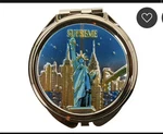 Supreme New York Pill Box Gold Tone Lady Liberty FW18 Nwt Nib. Fixed Price $49.95.