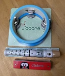 Lot Of 3X Wooden Musical Instrument Toys New Kids Tambourine Harmonica Recorder. Fixed Price $19.99.