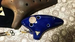 6 Hole Ocarina Of Time Replica, Legend Zelda Blue Ceramic Musical Gift. Fixed Price $14.95.