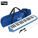 Stagg MELOSTA37 Keys Plastic Melodica Blue With Bag, Mouthpiece. Fixed Price $49.99.