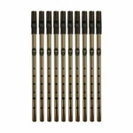 Tin Feadog Nickel Pro Whistles, Black Top - Box Of 10. Fixed Price $123.16.