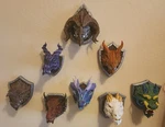 Dragon Wall Mount Head Trophy Set. Fixed Price $450.00.