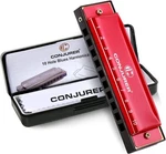 Conjurer Blues Harmonica For Beginners 10 Hole Diatonic Key Red Us. Fixed Price $7.81.