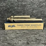 Vtg Acme 3-BARREL Train Conductor Whistle Metal W/ Box Made England. Fixed Price $59.99.