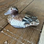 Vintage Duck Hand Paint Carved Wood Decorative Decoy Glass Eye. Fixed Price $15.68.