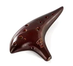 Awef Ac Pottery Ocarina - Smoke Coffee (open Box / New*) 12 Holes. Fixed Price $71.99.