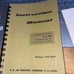 Instruction Manual/handbook K. O. Lee Universal Grinders & Tool Cutter. Fixed Price $25.00.