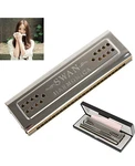 Swan 24 Holes Harmonica Tremolo (silver, Key Of C&g Double-side). Fixed Price $38.00.