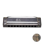 Sx Blues Harmonica 10-HOLE Diatonic Key Brass Reed Steel Cover New. Fixed Price $32.23.