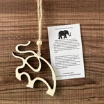 Friendship Elephant Ornament, Wooden Christmas With Story, .... Fixed Price $16.57.