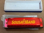 Vtg Sousa Band Harmonica Model No. 310H Bright Red Super Clean. Fixed Price $9.99.