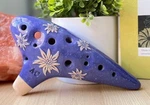 Focalink Alto 12 Hole Pastoral Blue Ceramic Ocarina-easy Learn & Great Gift. Fixed Price $79.95.