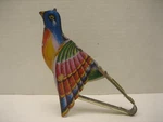 Vintage Colorful Tin Litho Hand Activated Whistle Wing Flapping Bird Toy Works. Fixed Price $20.99.