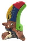 Vintage Folk Art Redware Clay Toucan Whistle Flute Ocarina 5 Costa Rica Parrot. Fixed Price $24.00.