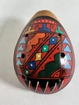 Peruvian Ocarina Clay Pottery Flute Whistle 8 Hole (6 On Top And 2 Bottom). Fixed Price $12.97.