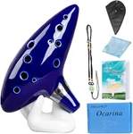 12 Hole Alto Ceramic Ocarina With Songbook Stand Bag Strap For Zelda Fans. Fixed Price $24.50.